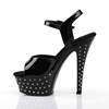Pleaser - STARDUST609 Sandaal met enkelband, Paaldans schoenen - Paaldans schoenen - Zwart Product image